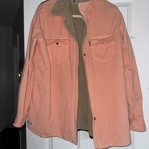 Peach Corduroy Jacket with fleece lining